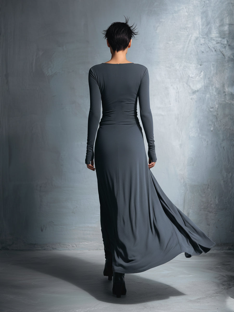 Nicoletta™ | Abito maxi con nodo laterale