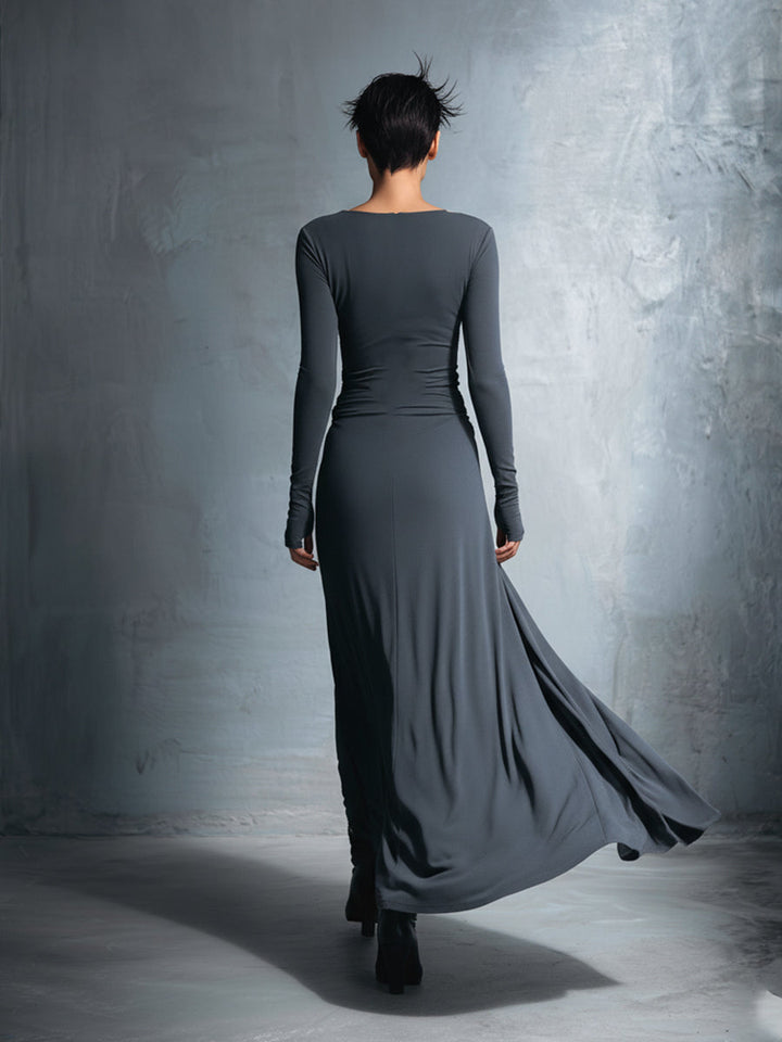 Nicoletta™ | Abito maxi con nodo laterale
